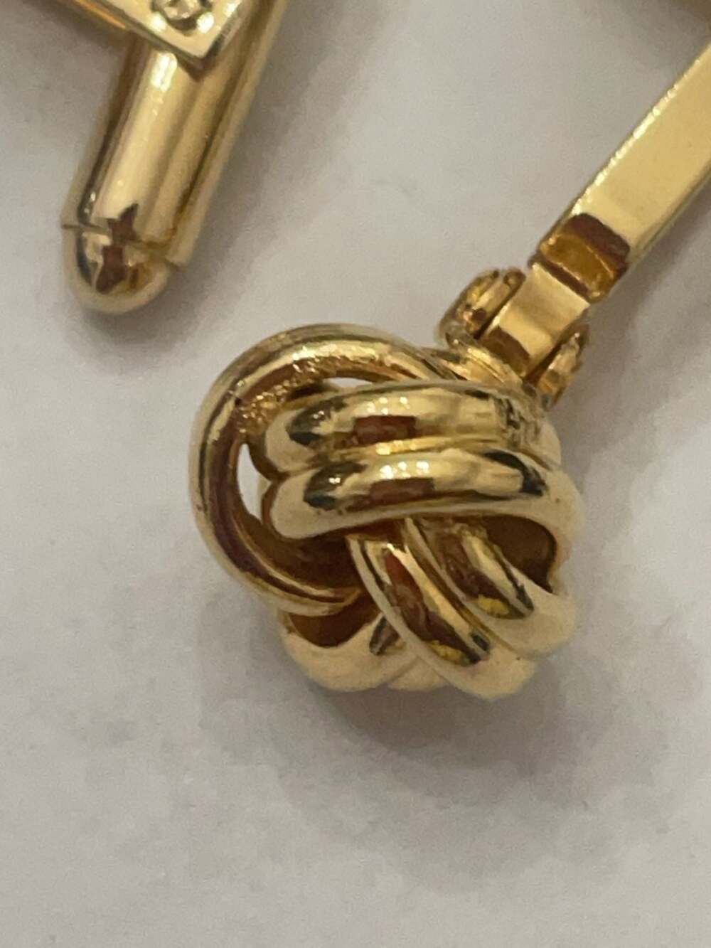 Wedding  Gold-Tone Knot Cufflinks